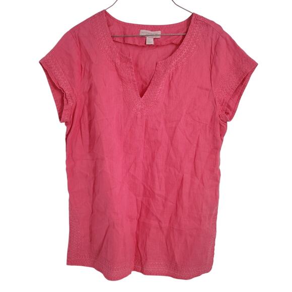 Saint Tropez West 100% Linen Top - Women's Size Medium - Picture 1 of 3